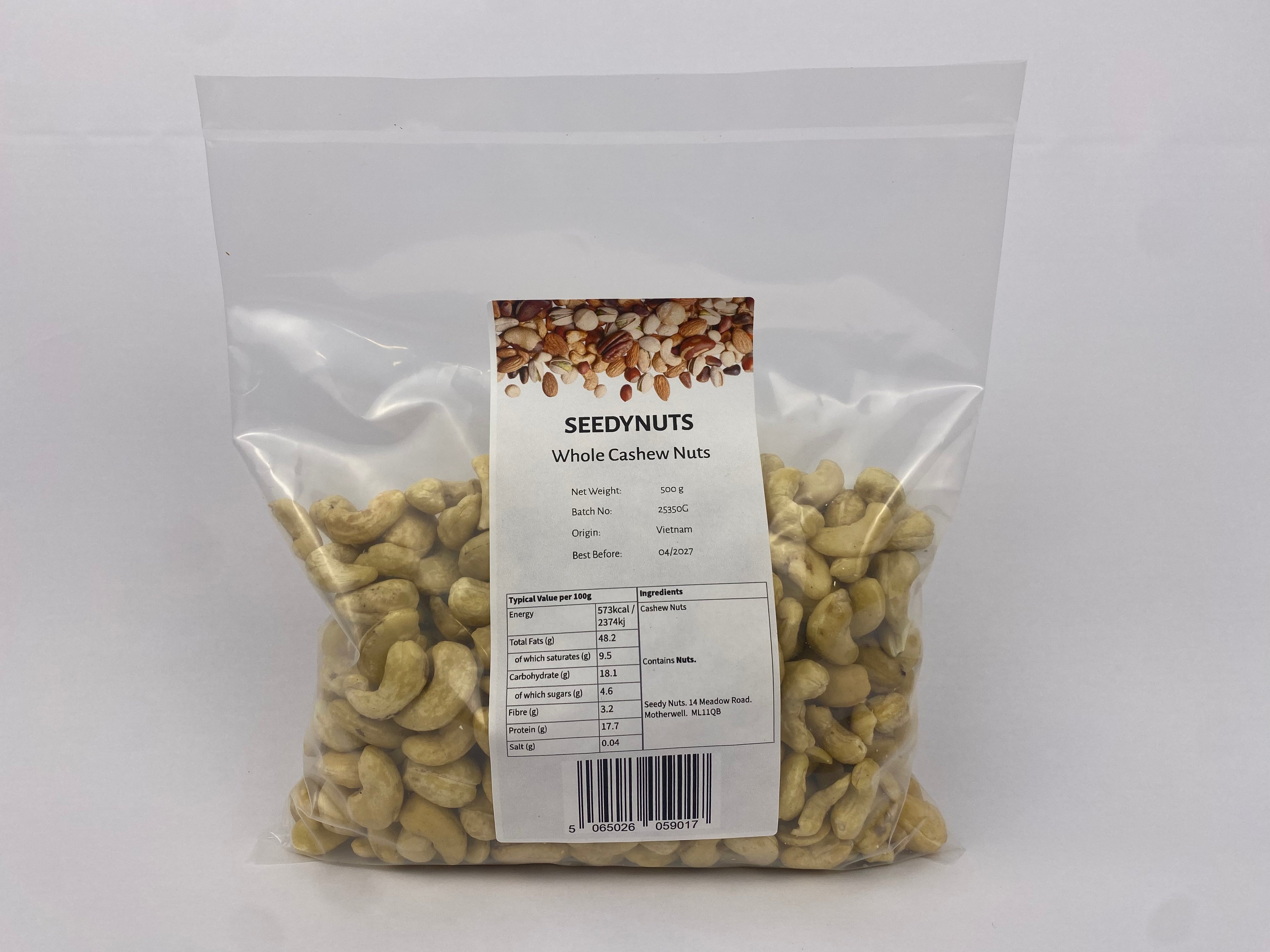 Whole Cashew Nuts 500g